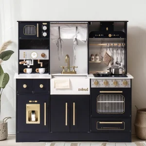 Robotime Wooden Toy Kitchen with Wash Basin