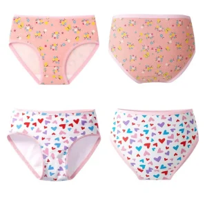 Girls Cotton Briefs Floral Design 36 Pack