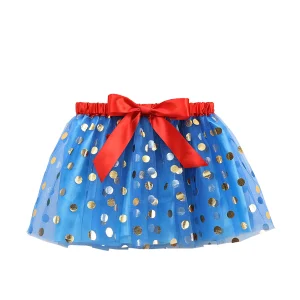 Winter Mesh Polka Dot Skirt